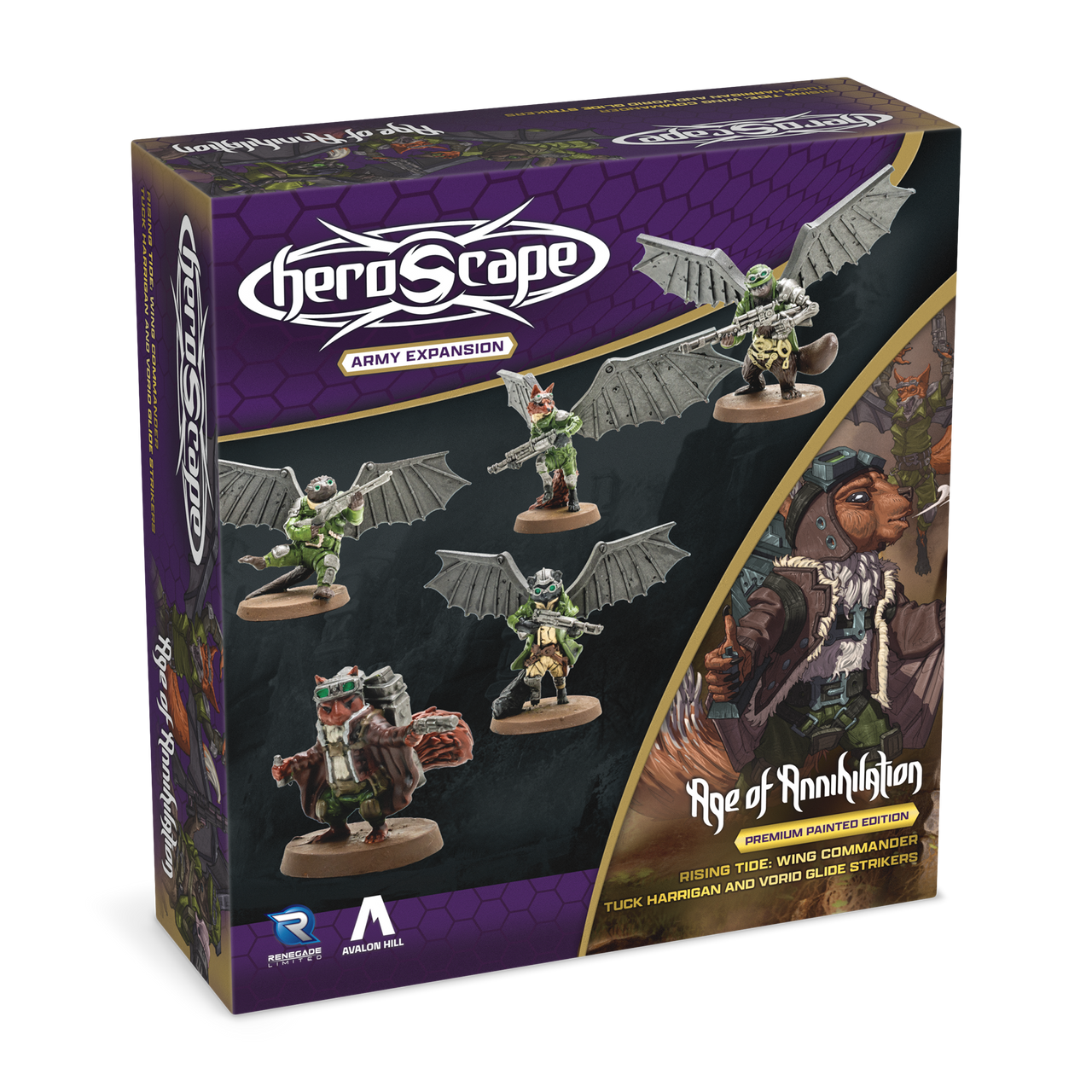 Heroscape: Rising Tide - Wing Commander Tuck Harrigan and Vorid Glide Strikers