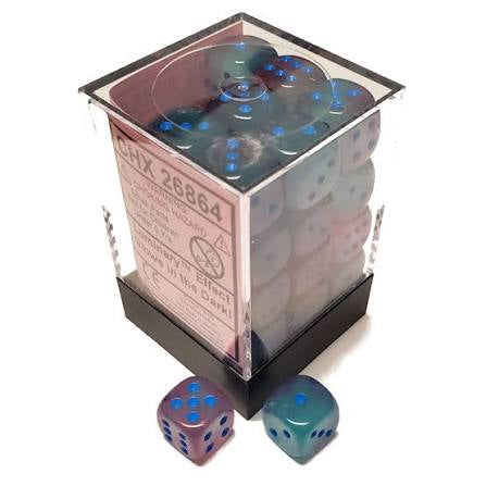 Chessex 12mm d6 block - Gemini Blue- Pink/Blue