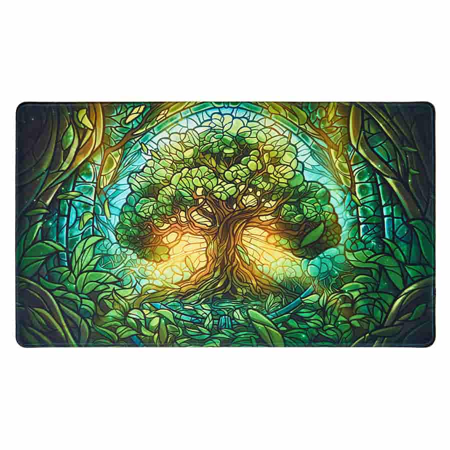Arcane Fortress Stained Glass Playmat: Mythical Forest