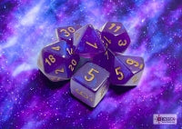 Chessex Borealis Royal Purple/Gold Luminary Polyhedral 7-Dice Set