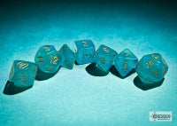 Chessex: Polyhedral Set of 7 - Teal/Gold