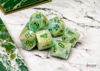 Chessex Marble Green/Dark Green Polyhedral 7-Dice Set