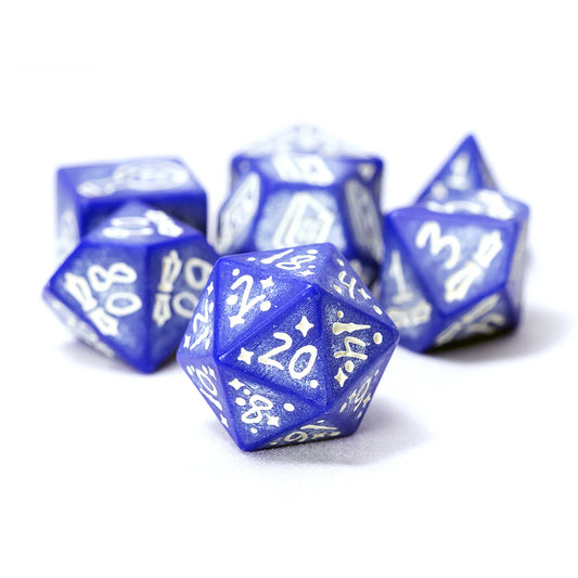 Sirius Dice: Polyhedral Dice Set - Illusory Stone - Purple Agate