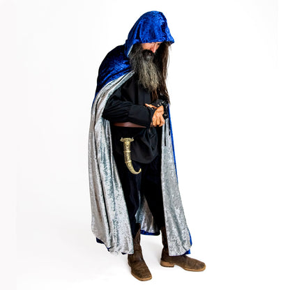 Reversible Hooded Cloak - Adult 56” Red/Gold