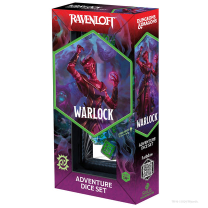 Dungeons and Dragons: Adventure Dice - Warlock: Purple, Green