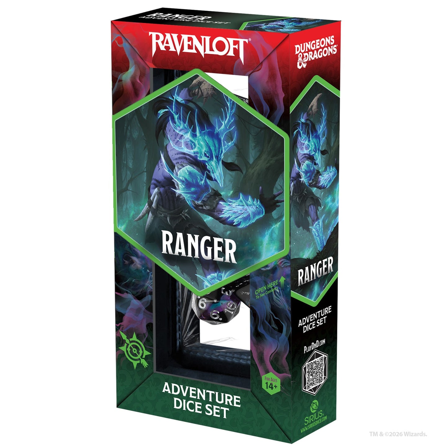 Dungeons and Dragons: Adventure Dice - Ranger: Black/Blue