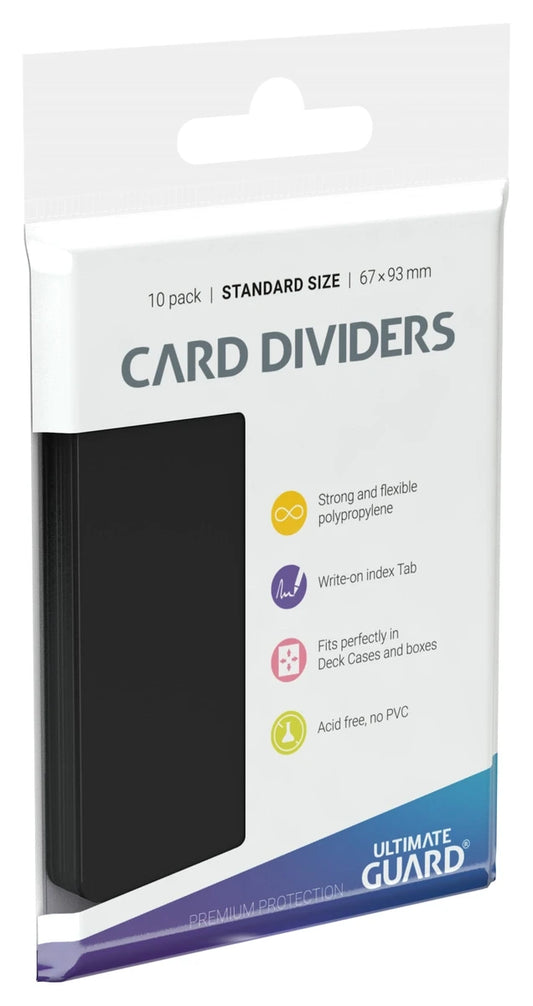 Ultimate Guard: CARD DIVIDERS STANDARD SIZE (10) - BLACK