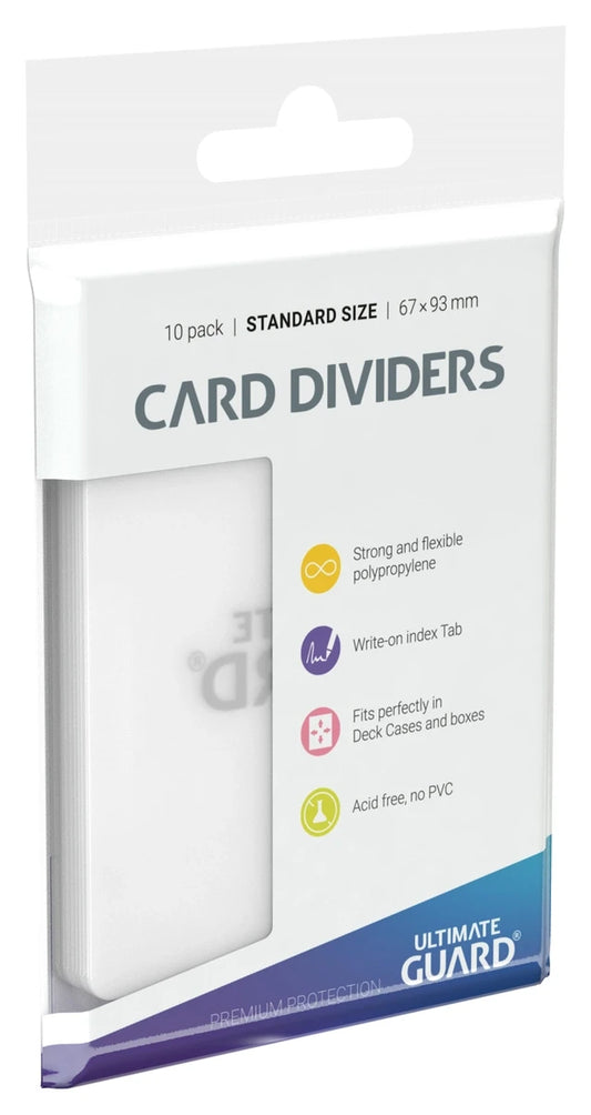 Ultimate Guard: CARD DIVIDERS STANDARD SIZE (10) - TRANSPARENT