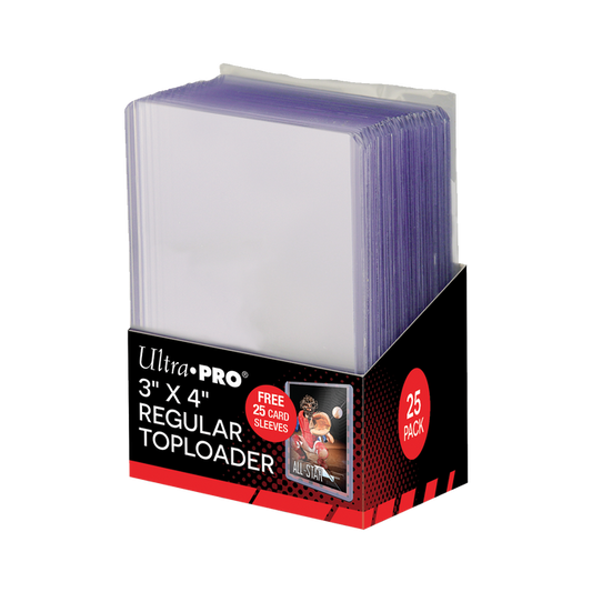 Ultrapro: Premium 3”x4” Clear Border Top Loader (25 ct)