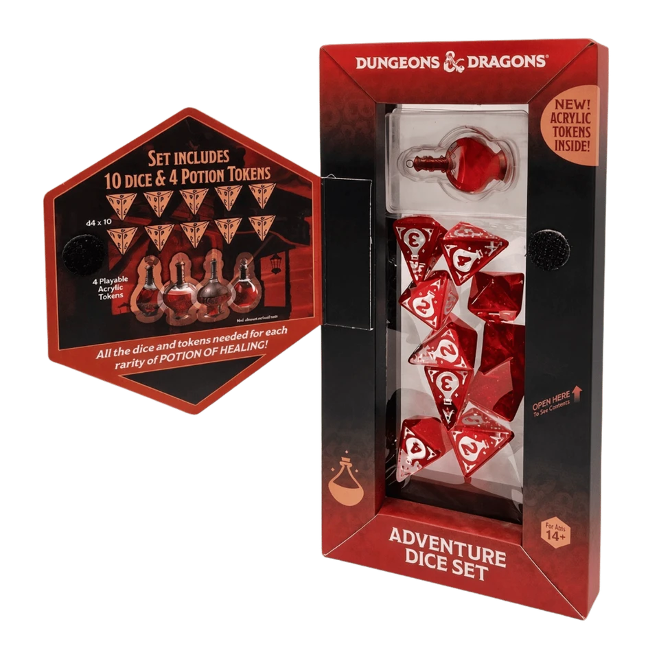 Sirius Dice: Dungeons & Dragons Adventure Dice Set - Potion of Healing (10 x d4)