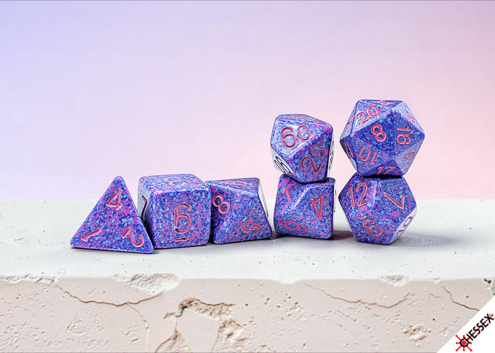 Chessex 7pc Polyhedral Dice Set: Speckled Purple Passion