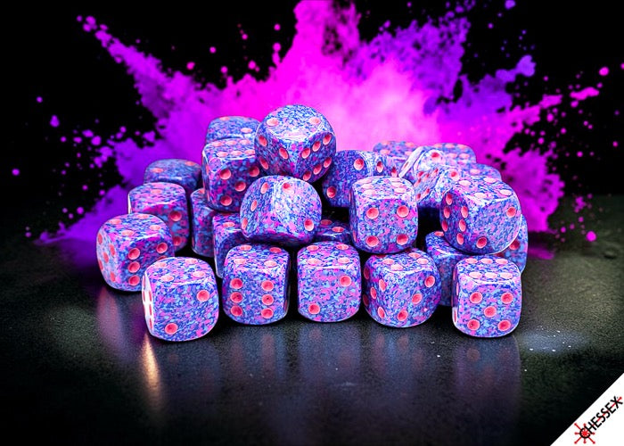 Chessex: 36pc 12mm d6 Dice Block - Speckled Purple Passion