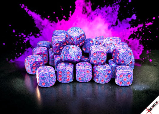 Chessex: 36pc 12mm d6 Dice Block - Speckled Purple Passion