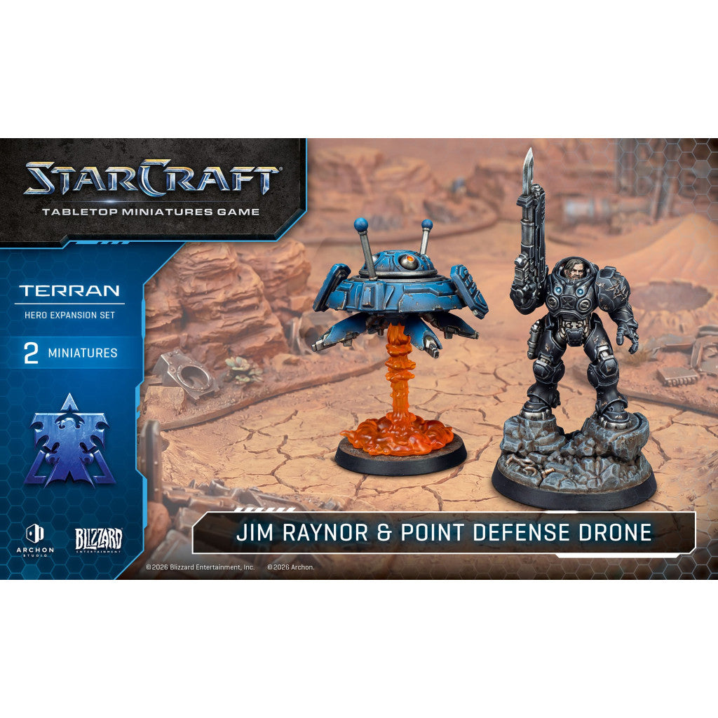 StarCraft Miniatures Games: Terran - Jim Raynor Hero & Point Defense Drone