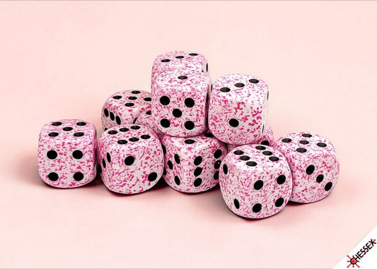 Chessex: 12pc 16mm d6 Dice Block - Speckled Pink