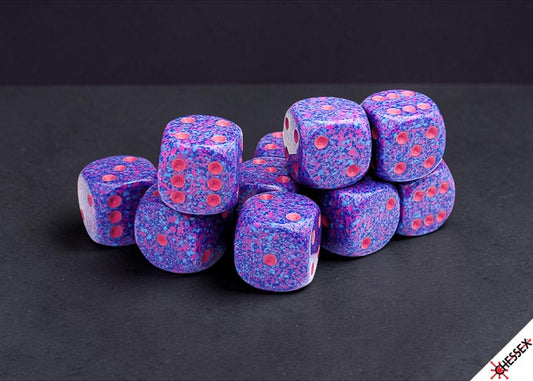 Chessex: 12pc 16mm d6 Dice Block - Speckled Purple Passion