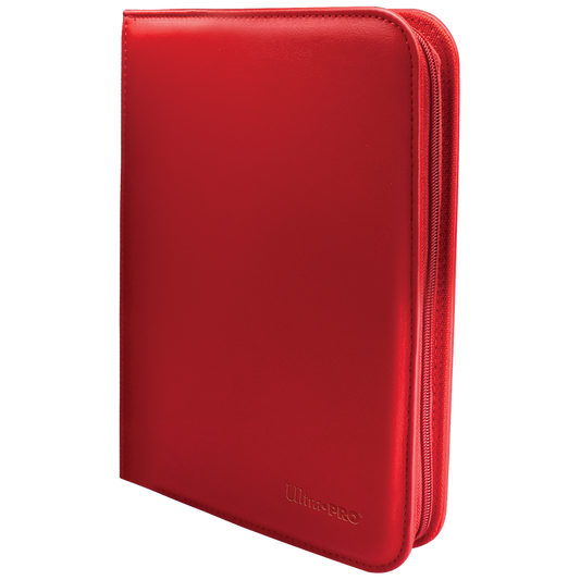 Ultrapro Vivid: 4 Pocket Zippered Pro Binder - Red