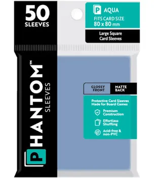 Phantom Sleeves: 50ct Sleeves - Aqua