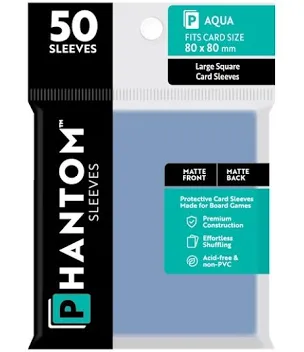 Phantom Sleeves: 50ct Sleeves - Aqua