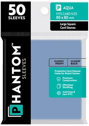 Phantom Sleeves: 50ct Sleeves - Aqua