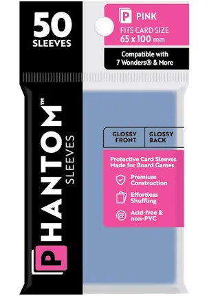 Phantom Sleeves: 50ct Sleeves - Pink