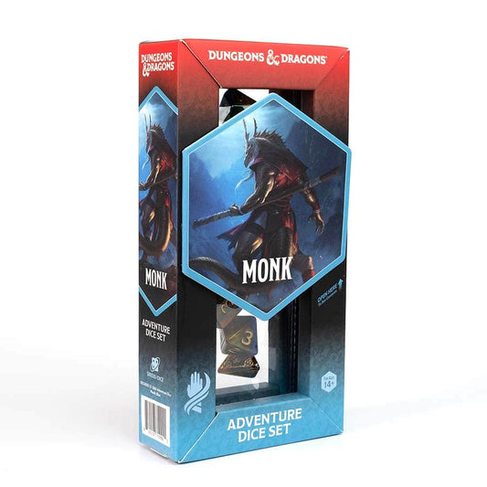 Dungeons and Dragons: Adventure Dice - Monk Blue/Gold